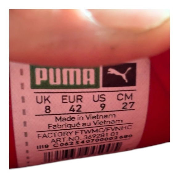 Puma Gv Special Lux Men's 9 Red Suede Lace Up Low Top Sneakers Shoes - Picture 15 of 16